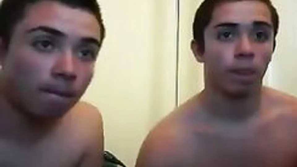 Record Action Twins Play On Webcam gay porn