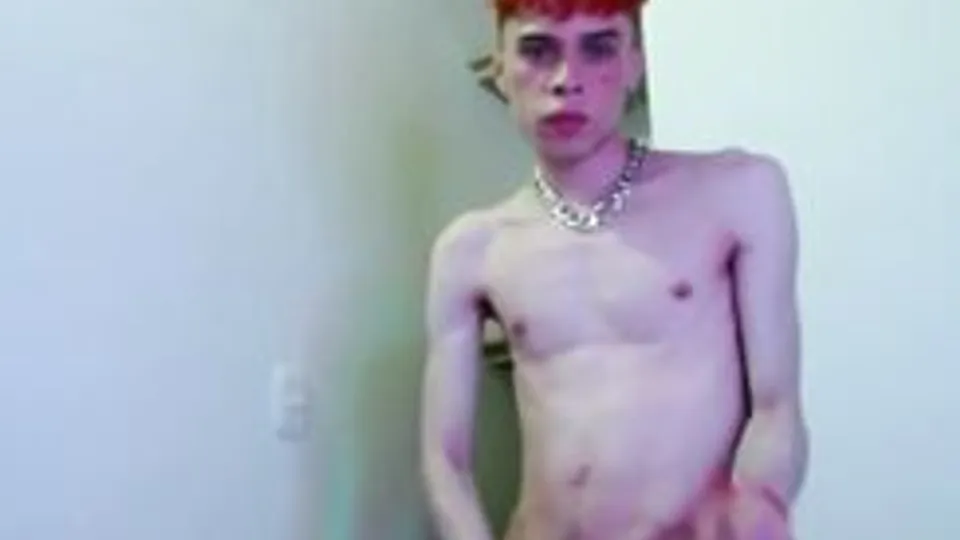 Redhead Twink Masturbates in House