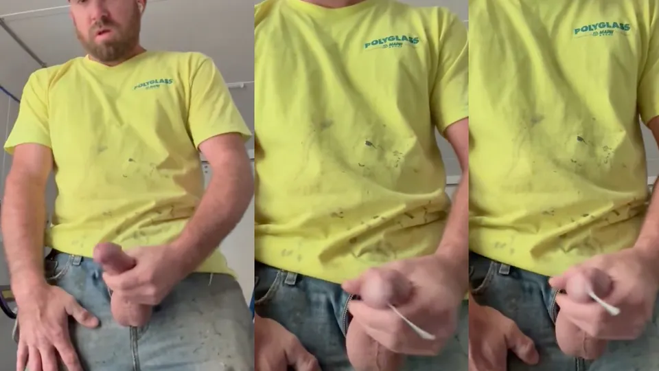 Redneck builder jerks and cums at the worksite - ThisVid.com
