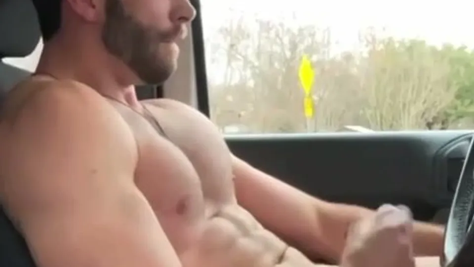 Redneck in his truck stroking dick until he cums - ThisVid.com