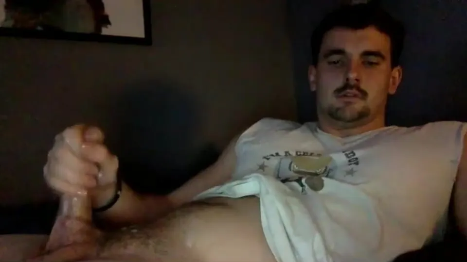 Redneck stroking his cock and cumming - ThisVid.com