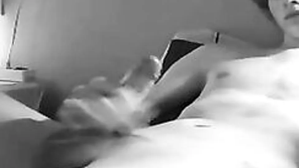 Retro blond lad has a wank and cums