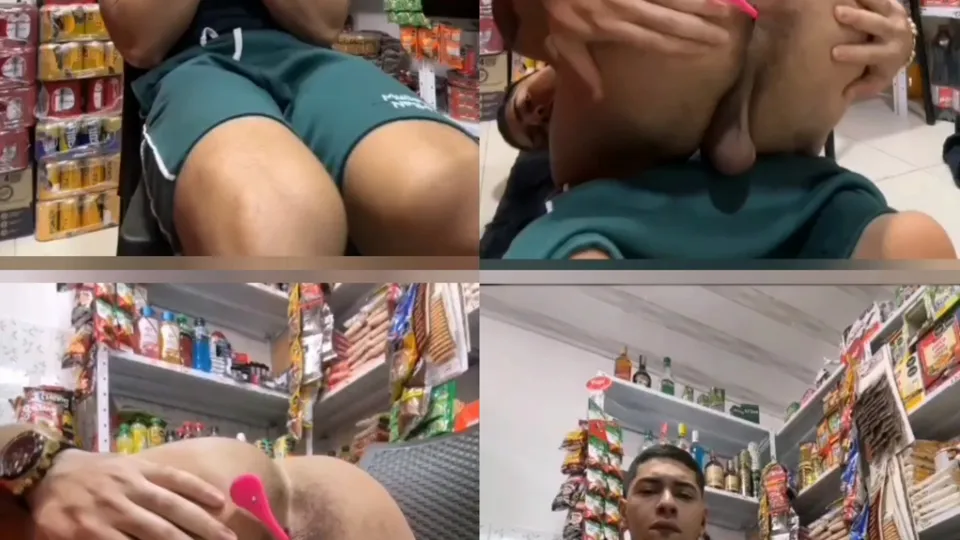 Rico latino enseña su ano y se masturba en el trabajo - ThisVid.com