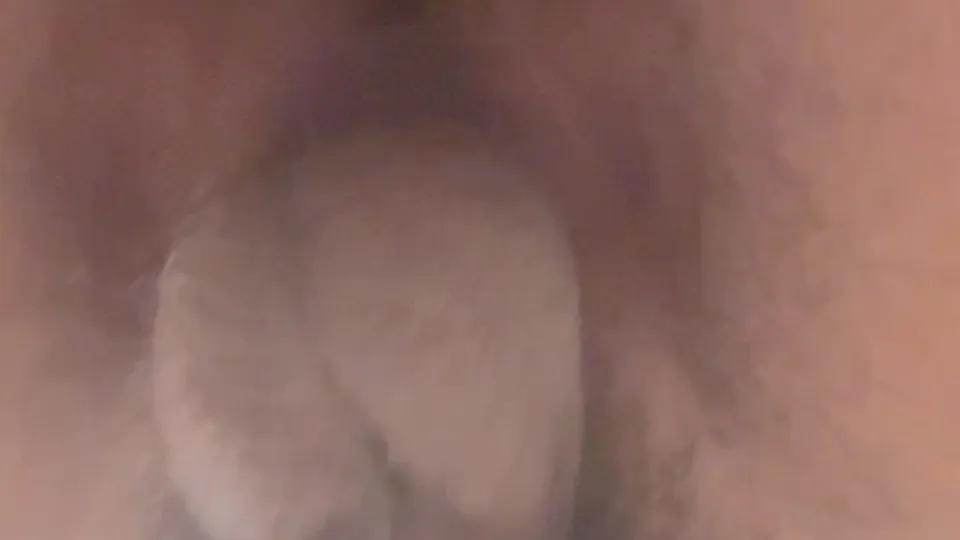 Riding his dildo