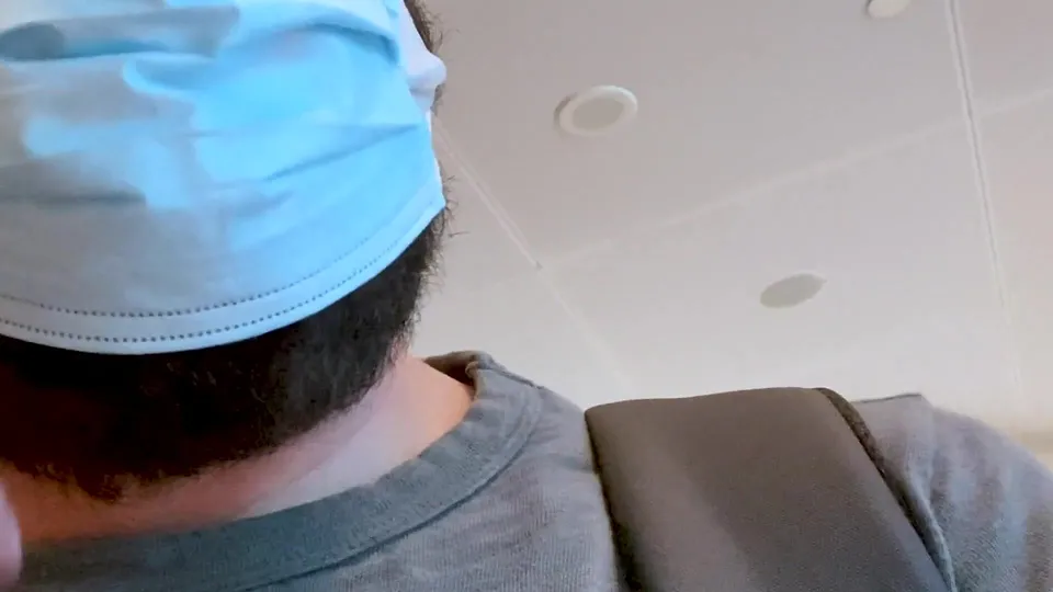 Risky public blowjob Amsterdam Schiphol airport