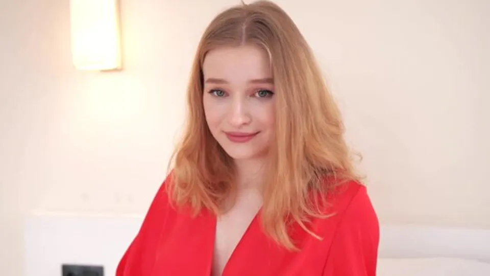 Russian blonde is always ready to give bright pleasure 