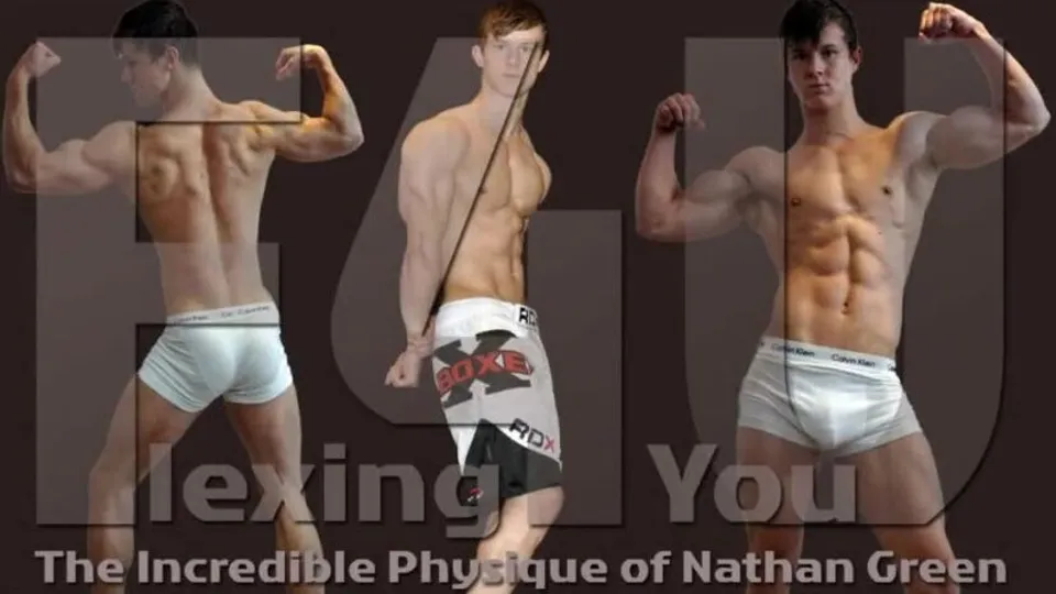 S10A01 - Nathan flexing and jerking off - With cum shot 1