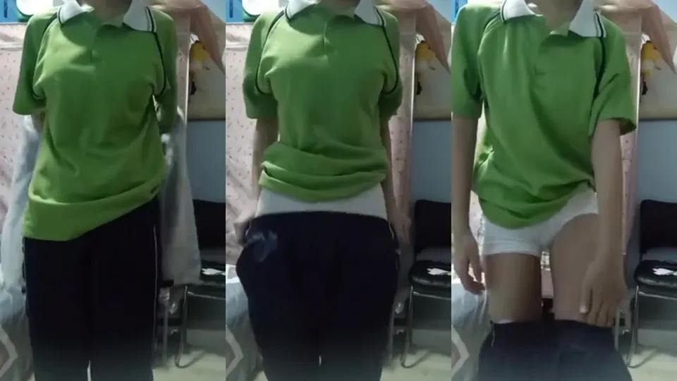 School girl strips