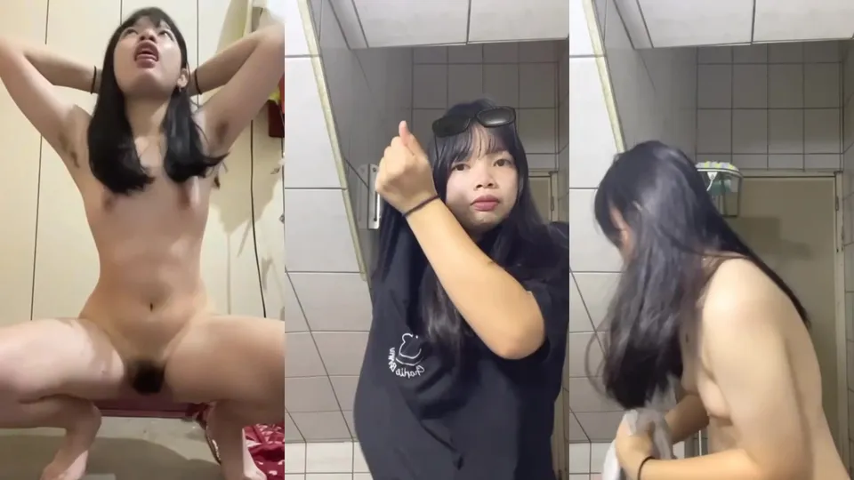 School girl taking selfie with high panties 