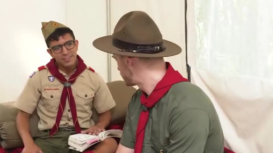 Scout Uniform Boys Get Hot and Heavy in Tent