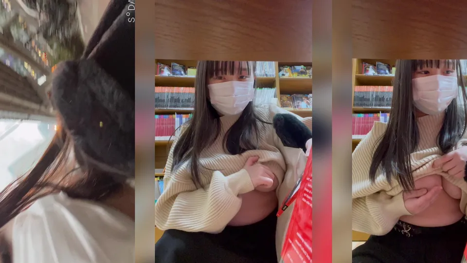 Secret masturbation in my sisters library 