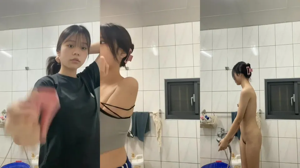 Selfie of a girl with small breasts and a bitch 4 