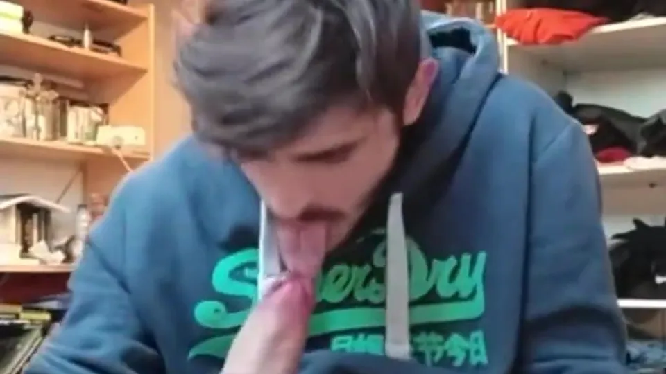 Bearded Man Pleasures Himself