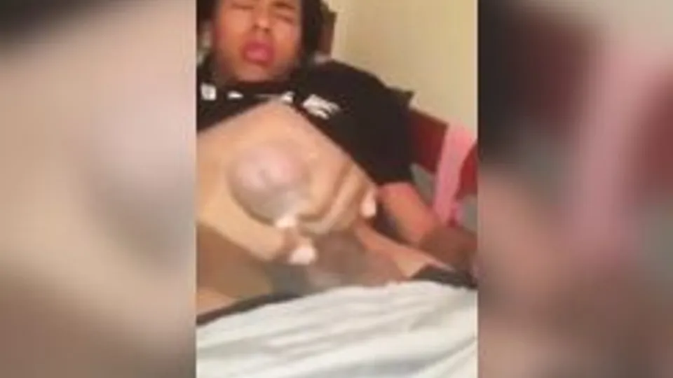 Sexy black teen is getting a hand job