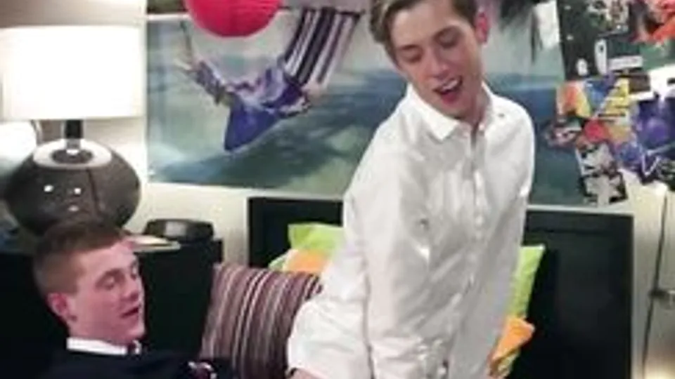Sexy Blond Student Seduces Another Bare
