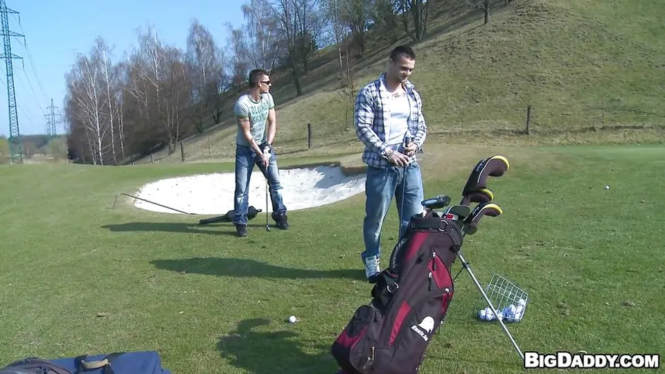 Sexy Dudes Playing Golf