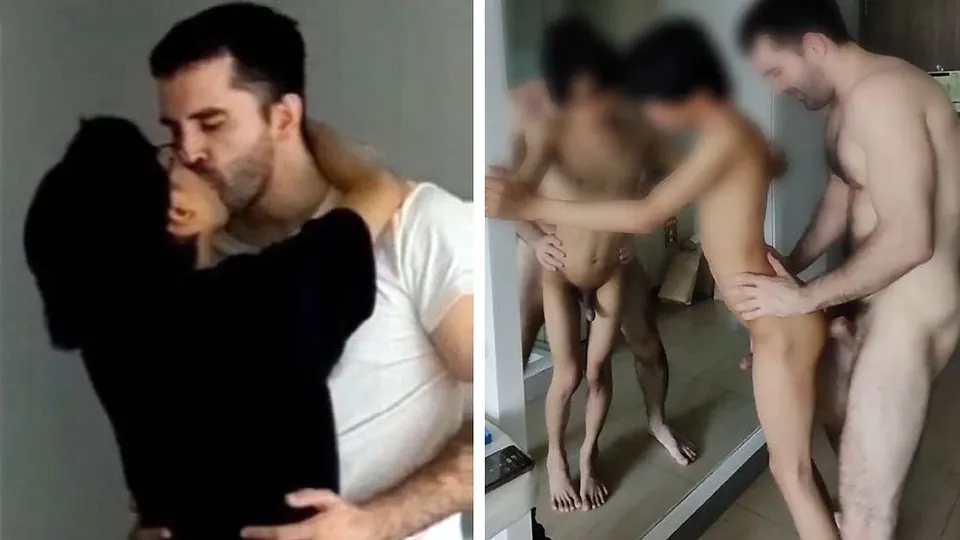 Sexy Foreigner invites a tiny twink over to his room for some steamy actions