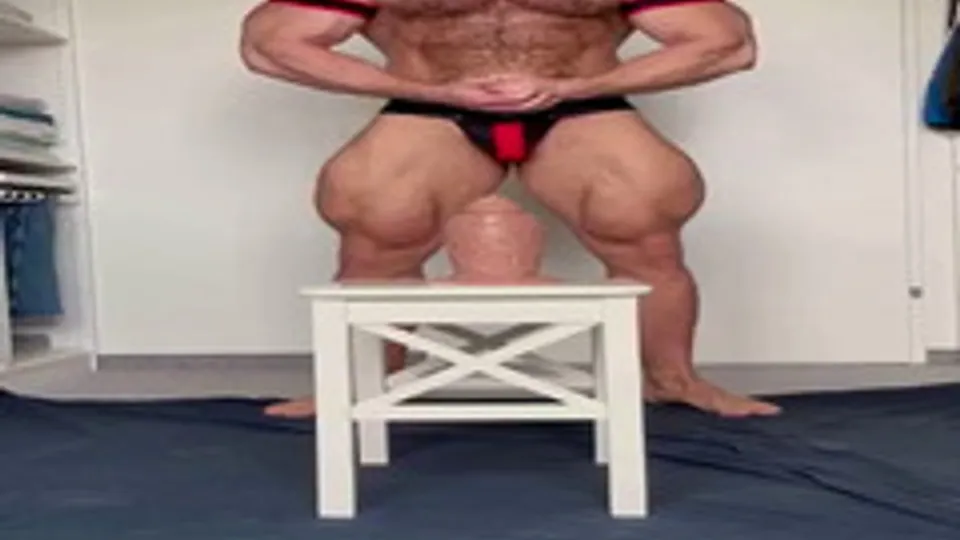 Sexy hairy muscle stud taking huge dildo up his ass - ThisVid.com