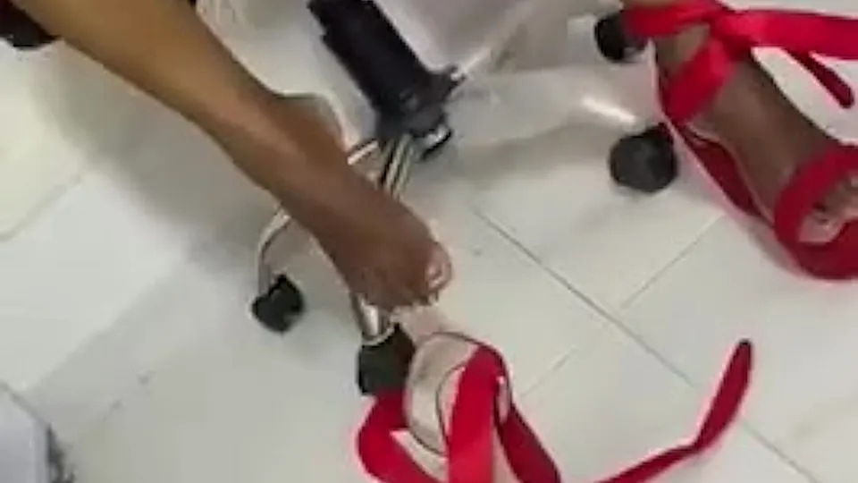 housewife lounges in bedroom