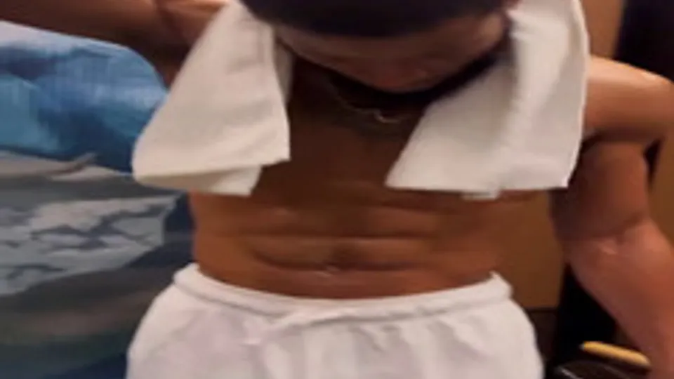 Sexy hung black stud paid to jerk & bust - ThisVid.com