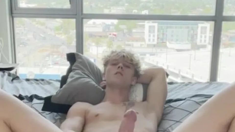 Sexy Hung Blond Alpha Dude Strokes His Big Maxho Cock - ThisVid.com