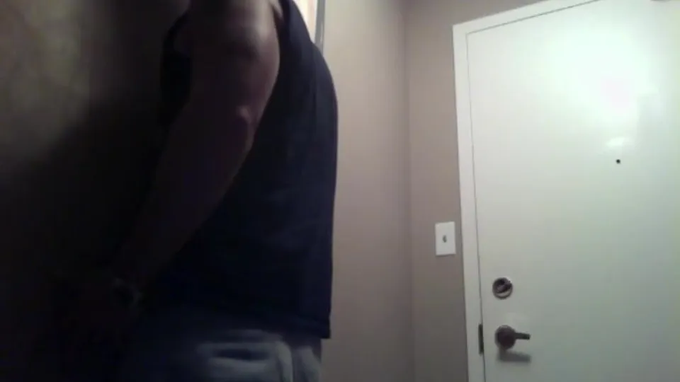 Jock Pisses and Cums in Glory Hole