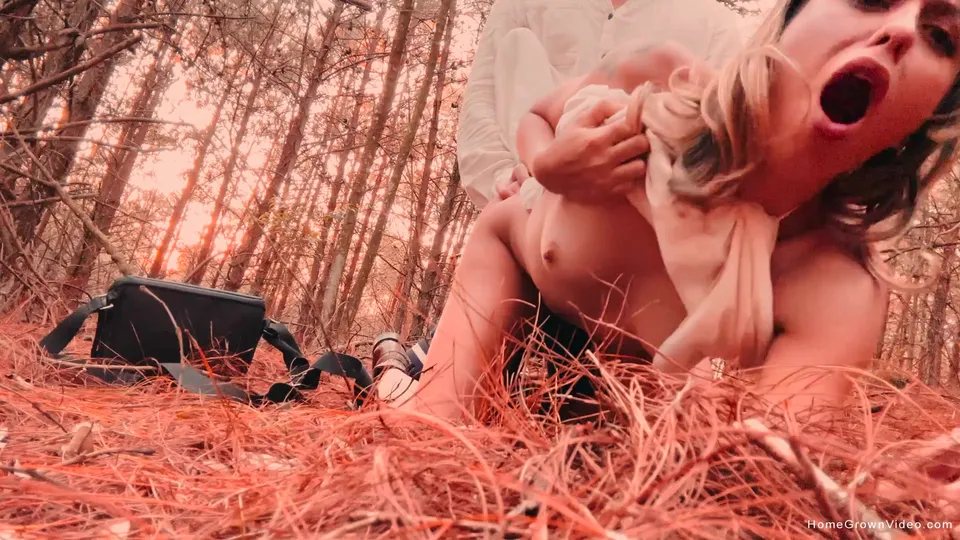 Latina Brunette Fucks in the Woods