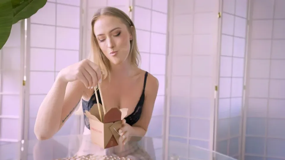 Sexy Scarlet Chase Eats Food 