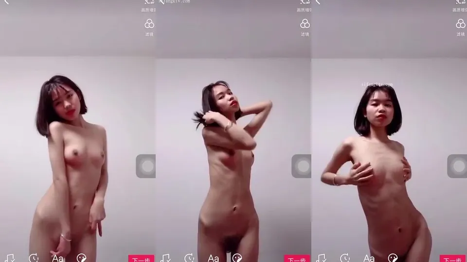 Sexy selfie of a sexy girl with short hair  