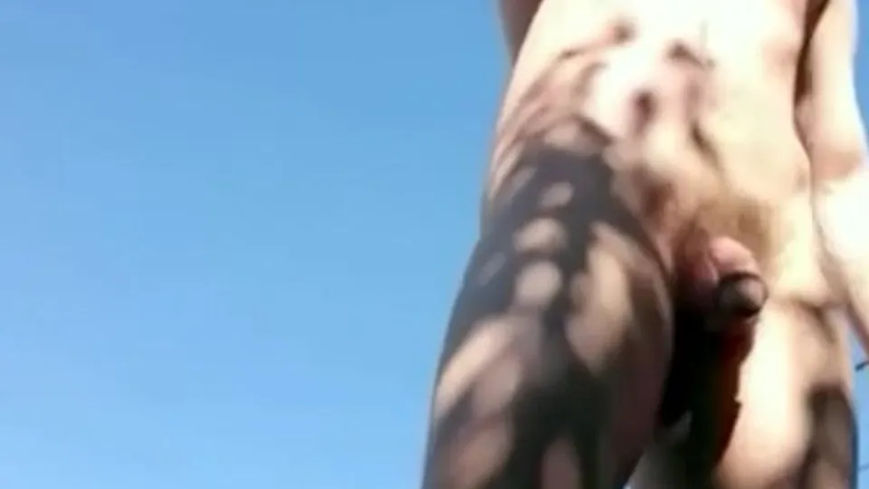 Alpha Muscle Man Pisses and Smokes Outdoors
