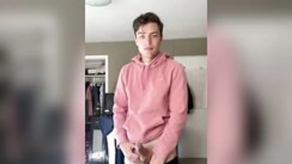shaved cute guy strip and wank