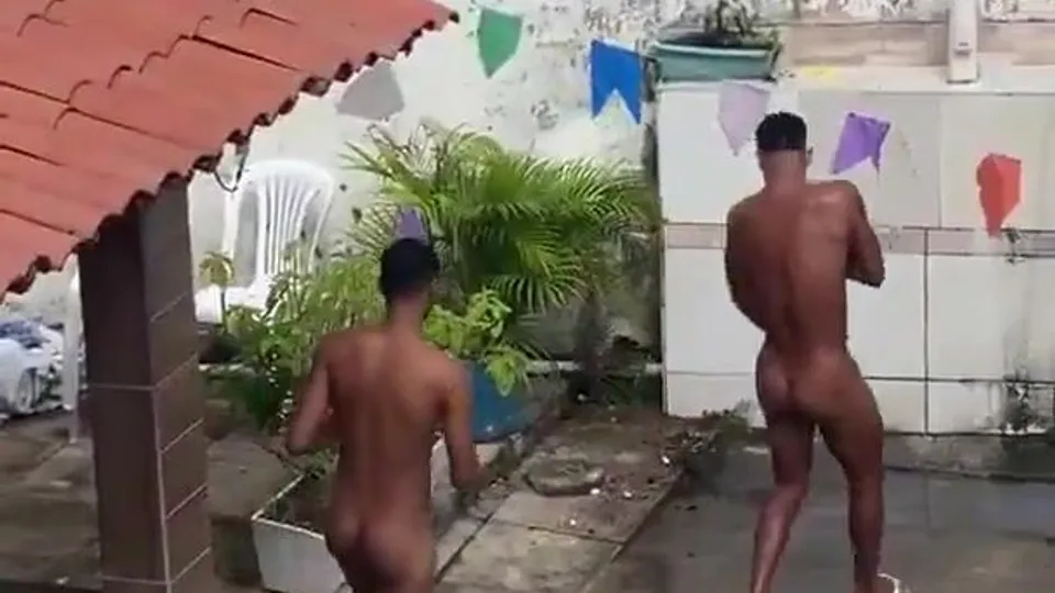 Showering outside
