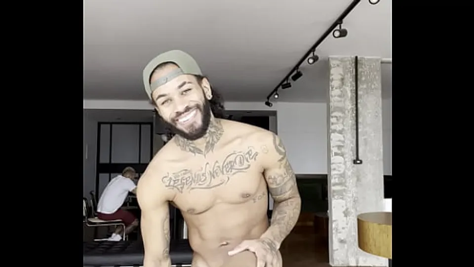 showing and masturbating my big cock near my friend