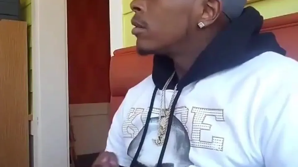 Showing off bigdick in the restaurant