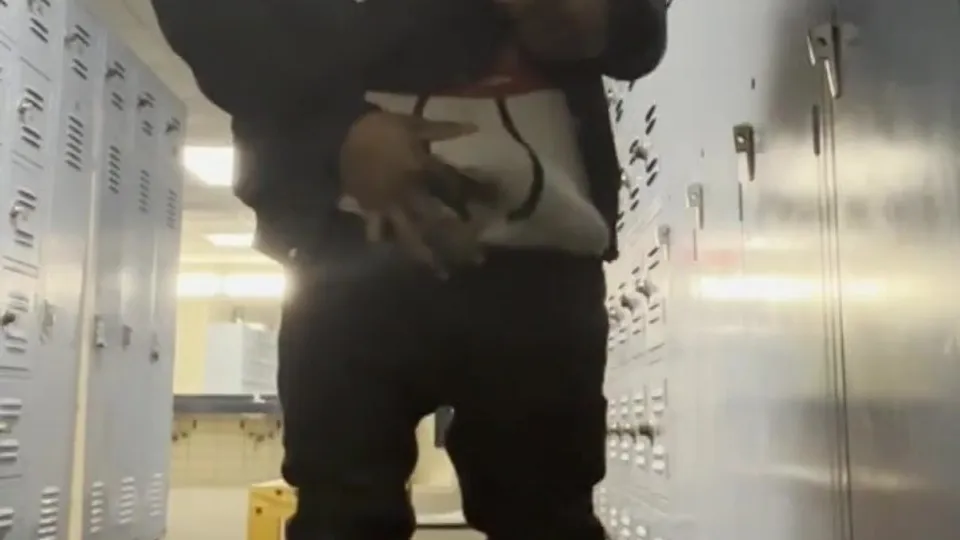 Showing off his big dick in locker room and sauna - ThisVid.com