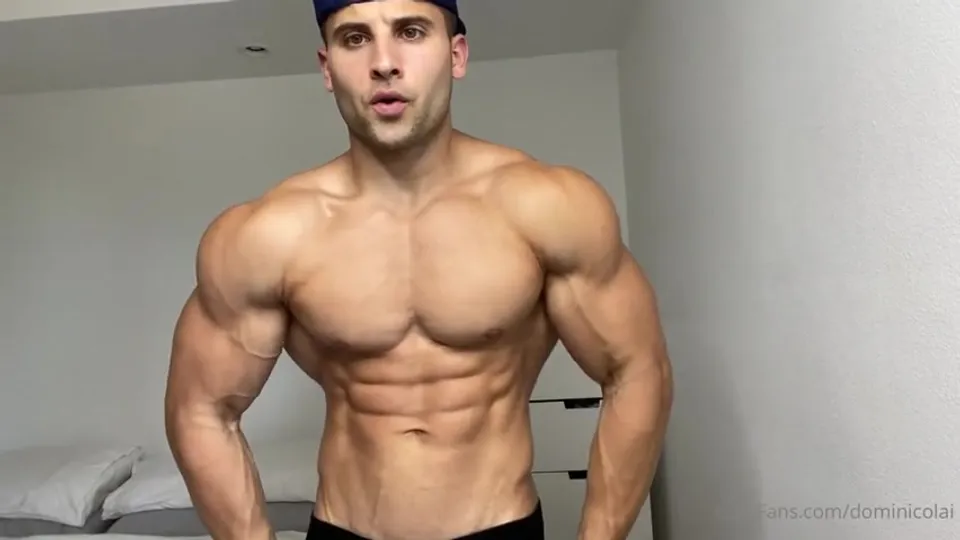 Dominick Nicolai Flexes Muscles