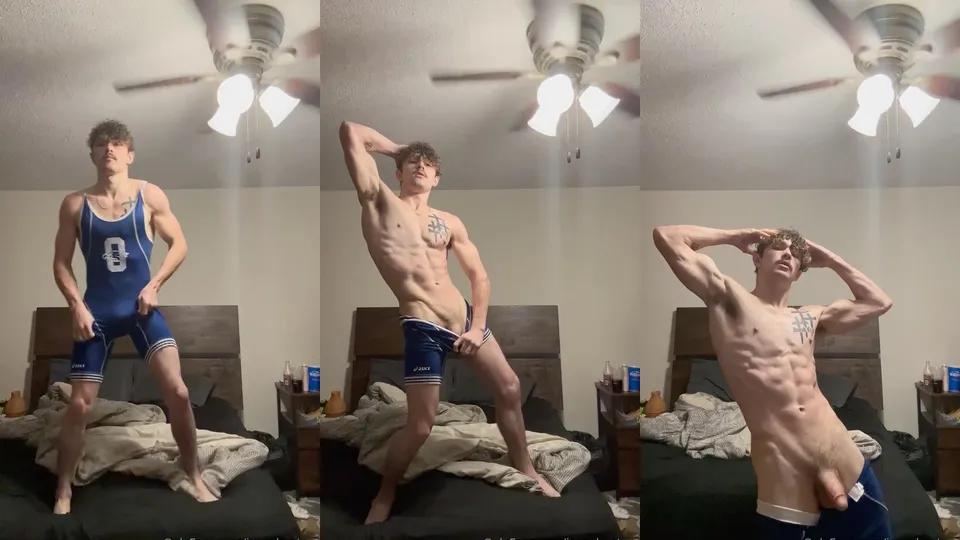 Showing off my wrestling singlet and cock – Joseph Yates (josephyates)