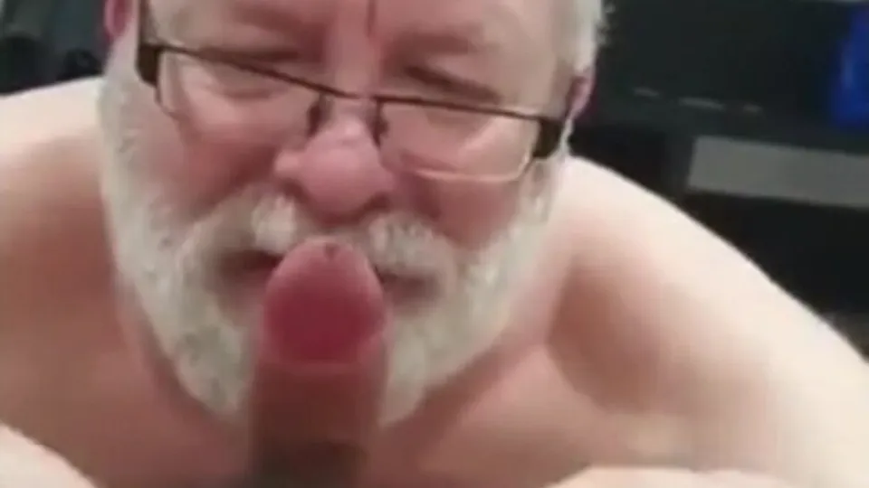 Silver Daddy Teases Uncut Cock