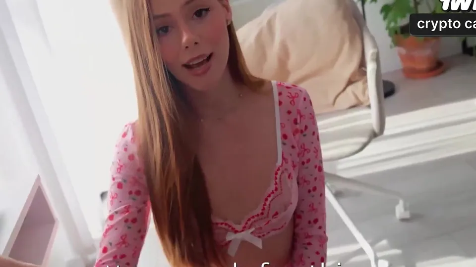 red-haired woman offers blowjob and rides man on couch