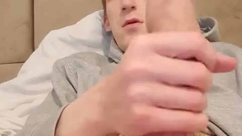 Skinny collage lad with skinny bum and massive cock twink