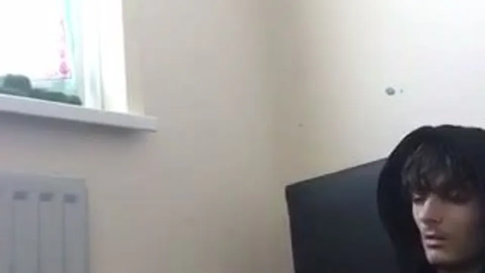 Skinny lad shoots a big load out of long thick cock - ThisVid.com