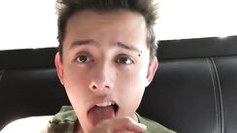 skinny teen wanks and tastes his cum twink porn
