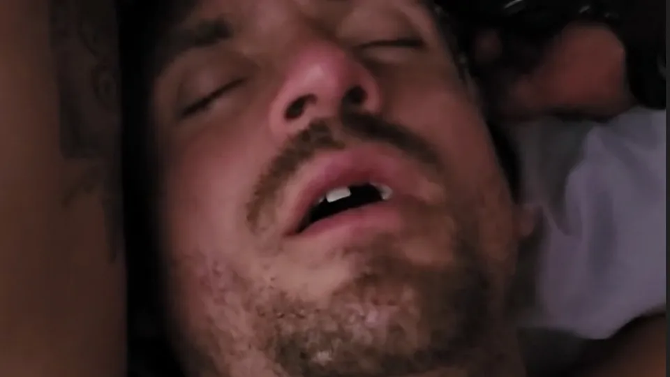 Sleeping -He tattooed his entire stomach. - ThisVid.com
