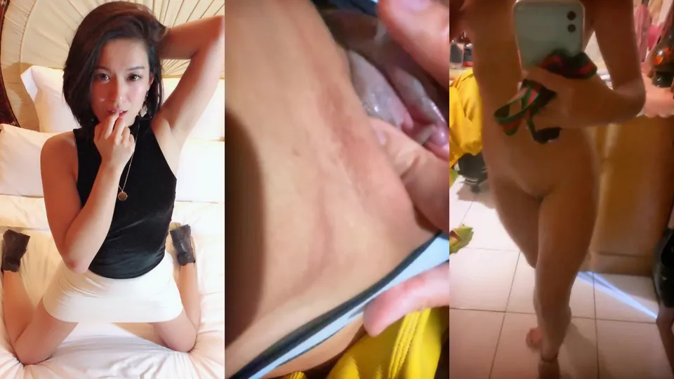Small breasts wifes tender pussy is squirting and creampie  