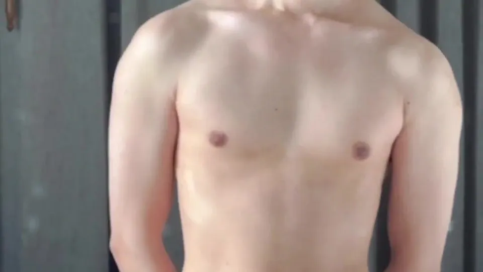 Smooth asian twink recording himself