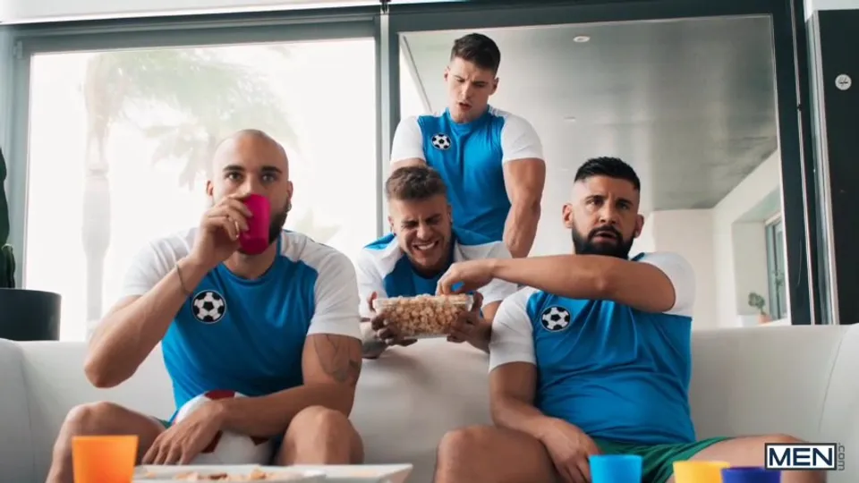 Soccer Players Aroused by Match