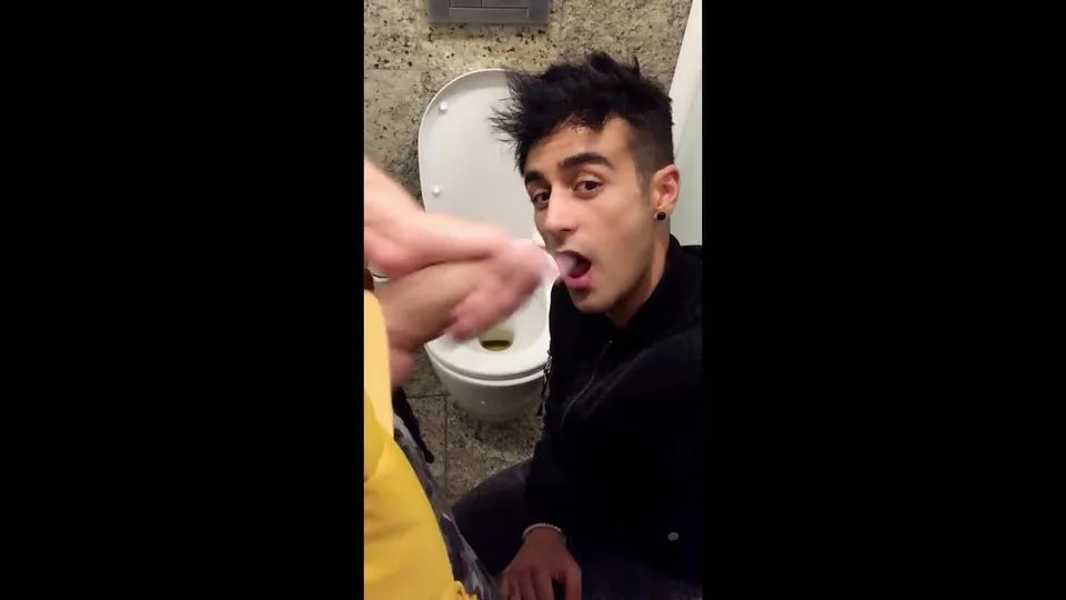 Reluctant Swallow in Public Toilet