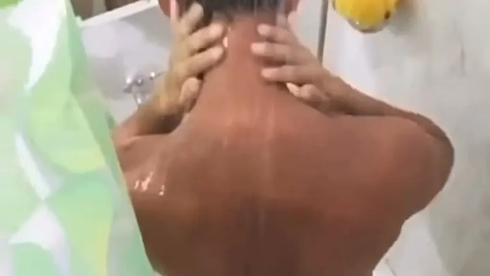 Son spying on dad in shower - ThisVid.com