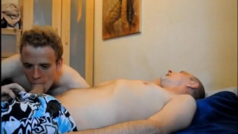 "son" wakes his "daddy" with a blowjob. ends, of course - ThisVid.com