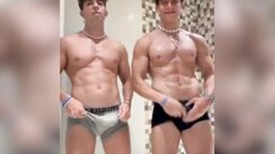 SPANISH BROTHERS WHIP OUT & JERK THEIR MASSIVE COCKS